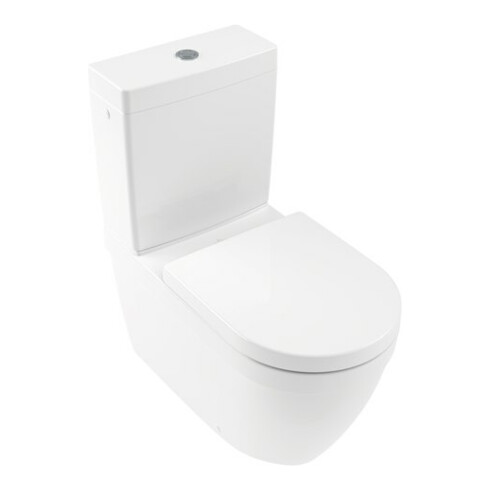 V&B Stand-WC, Tiefspüler Architectura 37x70cm, f Kombi, Abg. waagerecht, weiß