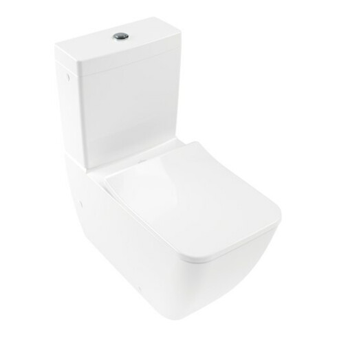 V&B Stand-WC, Tiefspüler VENTICELLO 37,5x70cm, f Kombi, randlos, weiß C-plus