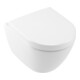 V&B Subway 2.0 Compact WC mural, cuvette suspendue, 35,5x48 cm, D-Flush, évac. horizont., blanc C+