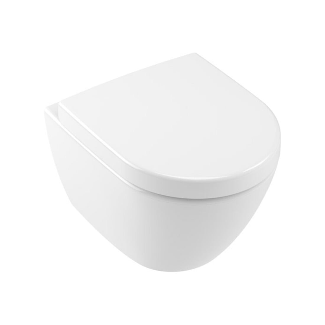 V&B Subway 2.0 Compact WC mural, cuvette suspendue, 35,5x48 cm, D-Flush, évac. horizont., blanc C+