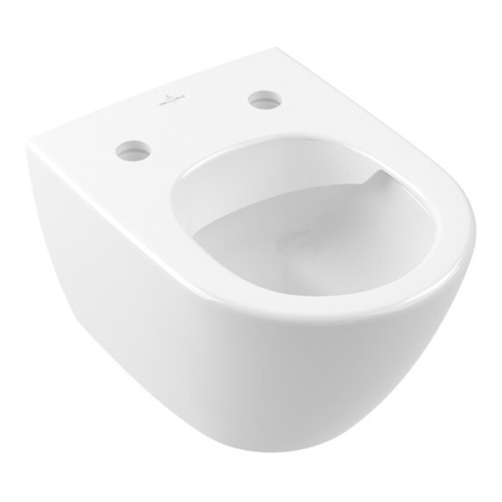 V&B Subway 2.0 Compact WC suspendu, cuvette à chasse profonde 35,5x48cm, D-Flush, évac. horizontale, blanc