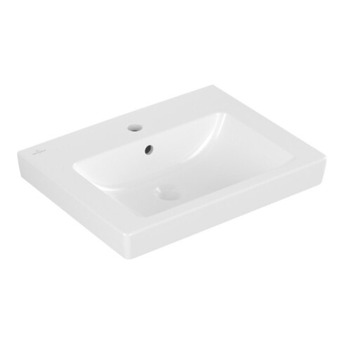 V&B Subway 2.0 Lavabo 55x44 cm, blanc C+, avec trou de robinet, trop-plein