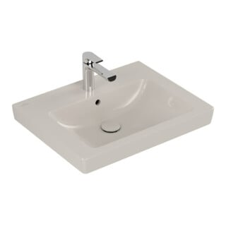 V&B Subway 2.0 lavabo 60x47 cm, perg. C+, avec trou de robinet, trop-plein