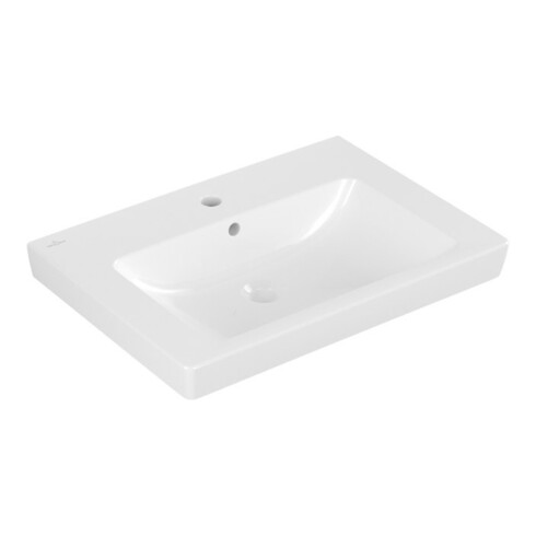 V&B Subway 2.0 lavabo 65x47 cm, avec trou de robinet, trop-plein, blanc