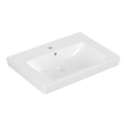V&B Subway 2.0 Lavabo 65x47 cm, avec trou robinet, trop-plein, blanc C-plus
