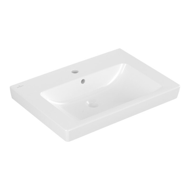 V&B Subway 2.0 Lavabo 65x47 cm, blanc, avec trou de robinet, trop-plein