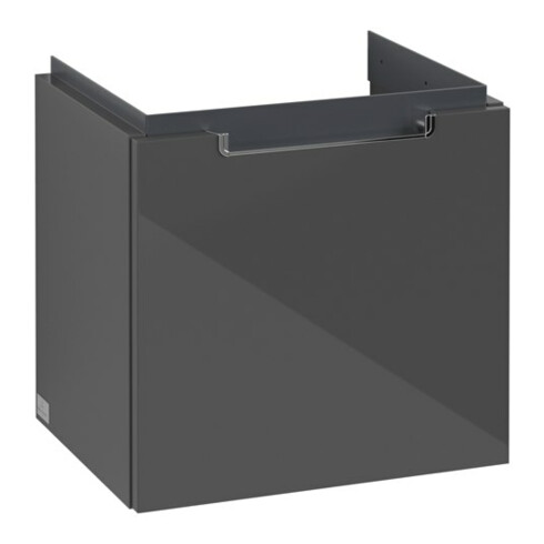 V&B Subway 2.0 Meuble sous lavabo 44x42x35,2 cm, poignée chrome, gris brillant