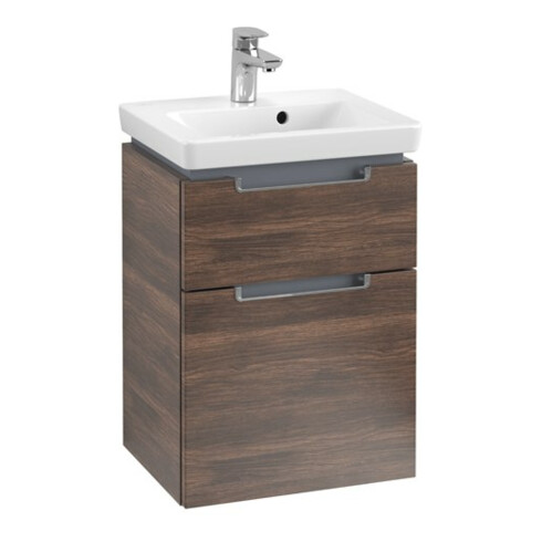 V&B Subway 2.0 Meuble sous lavabo 44x59x35,2 cm, poignée chrome, chêne Arizona