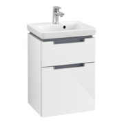 V&B Subway 2.0 Meuble sous lavabo 44x59x35,2cm, poignée chrome, blanc brillant