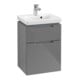 V&B Subway 2.0 Meuble sous-lavabo 44x59x35,2cm, poignée chrome, gris brillant-1