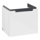 V&B Subway 2.0 Meuble sous lavabo 48,5x42x38 cm, poignée chrome, blanc brillant-1