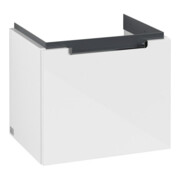 V&B Subway 2.0 Meuble sous lavabo 48,5x42x38 cm, poignée chrome, blanc brillant