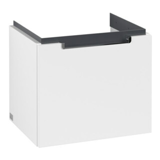 V&B Subway 2.0 Meuble sous lavabo 48,5x42x38 cm, poignée chrome, blanc mat