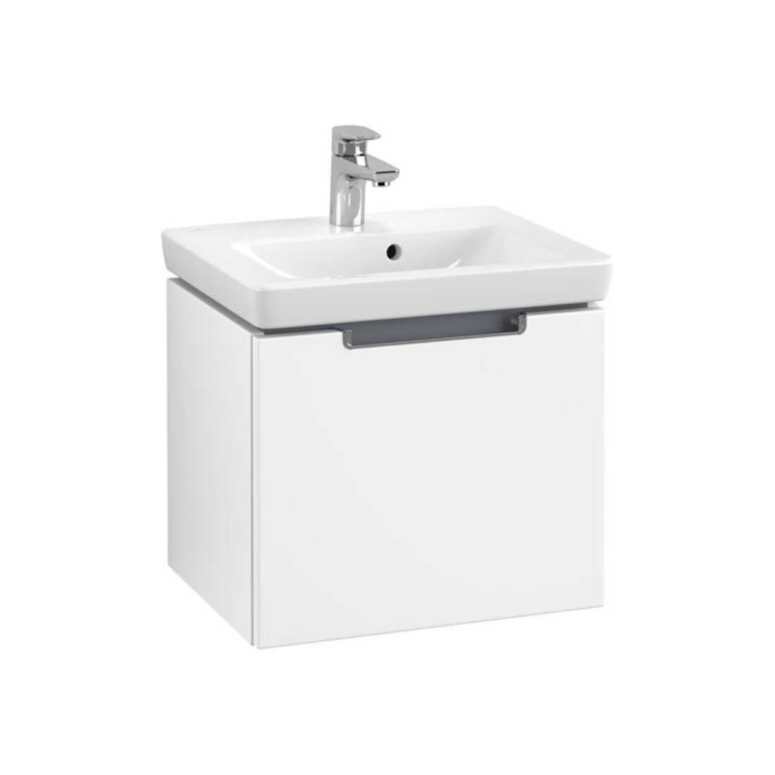 V&B Subway 2.0 Meuble sous lavabo 48,5x42x38 cm, poignée chrome, blanc mat