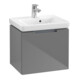 V&B Subway 2.0 Meuble sous lavabo 48,5x42x38cm, poignée chrome, gris brillant-3