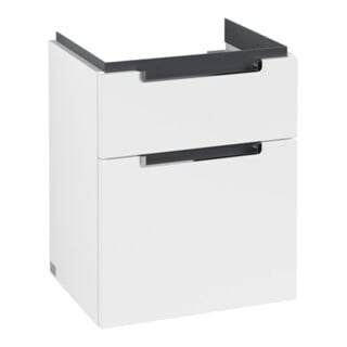 V&B Subway 2.0 Meuble sous lavabo 48,5x59x38 cm, poignée chrome, blanc mat
