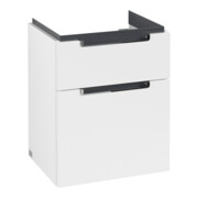 V&B Subway 2.0 Meuble sous lavabo 48,5x59x38 cm, poignée chrome, blanc mat