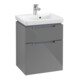 V&B Subway 2.0 Meuble sous lavabo 48,5x59x38 cm, poignée chrome, gris brillant-3