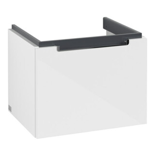 V&B Subway 2.0 Meuble sous lavabo 53,7x42x42,3 cm, chrome, blanc brillant