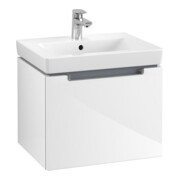 V&B Subway 2.0 Meuble sous lavabo 53,7x42x42,3 cm, chrome, blanc brillant-3