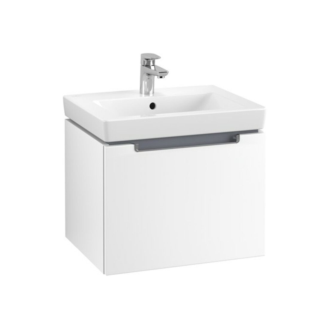 V&B Subway 2.0 Meuble sous lavabo 53,7x42x42,3 cm, poignée chrome, blanc mat