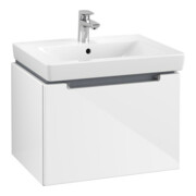 V&B Subway 2.0 Meuble sous lavabo 58,7x42x45,4 cm, chrome, blanc brillant