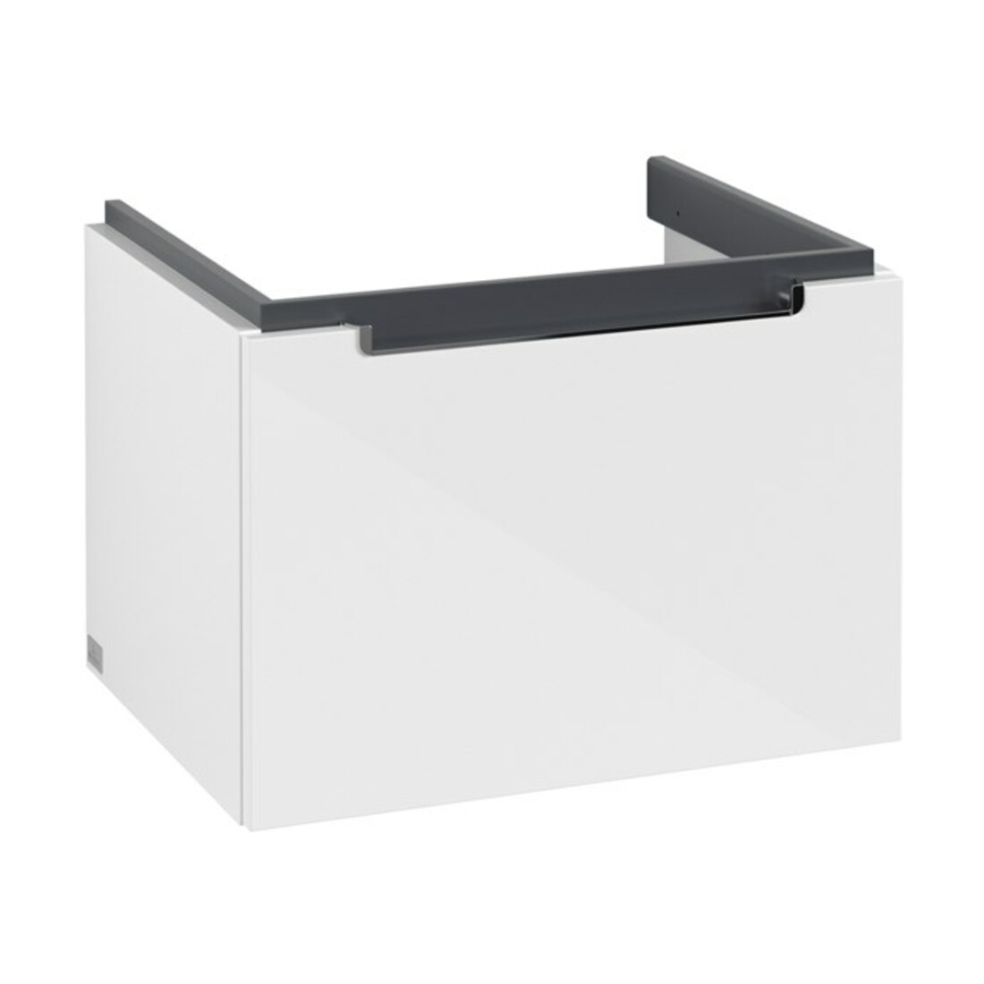 V&B Subway 2.0 Meuble sous lavabo 58,7x42x45,4 cm, chrome, blanc brillant