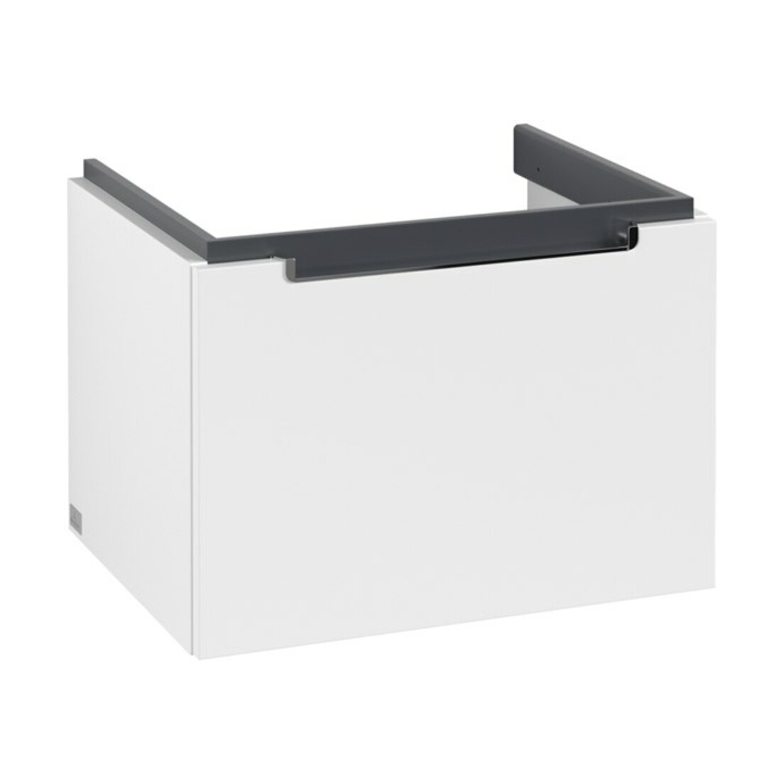V&B Subway 2.0 Meuble sous lavabo 58,7x42x45,4 cm, poignée chrome, blanc mat