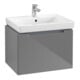 V&B Subway 2.0 Meuble sous-lavabo 58,7x42x45,4 cm, poignée chrome, gris brillant-1