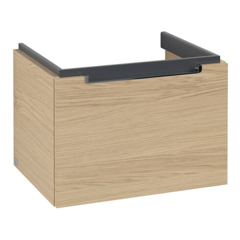 V&B Subway 2.0 Meuble sous-lavabo 58,7x42x45,4cm, poignée chrome, chêne nordique