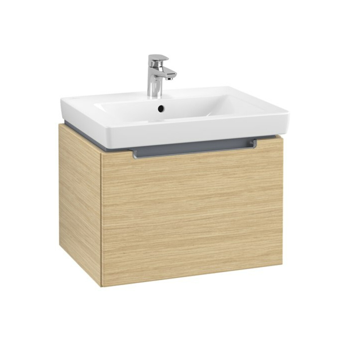 V&B Subway 2.0 Meuble sous-lavabo 58,7x42x45,4cm, poignée chrome, chêne nordique