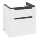 V&B Subway 2.0 Meuble sous lavabo 58,7x59x45,4cm, poignée chrome, blanc mat-1