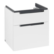 V&B Subway 2.0 Meuble sous lavabo 58,7x59x45,4cm, poignée chrome, blanc mat