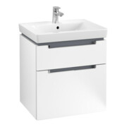 V&B Subway 2.0 Meuble sous lavabo 58,7x59x45,4cm, poignée chrome, blanc mat-3