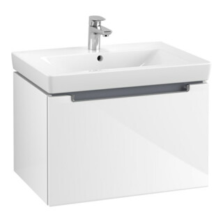 V&B Subway 2.0 Meuble sous lavabo 63,7x42x45,4cm, chrome, blanc brillant