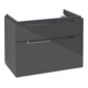 V&B Subway 2.0 Meuble sous lavabo 78,7x59x44,9 cm, poignée chrome, gris brillant-4
