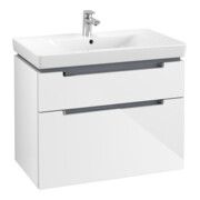 V&B Subway 2.0 Meuble sous lavabo 78,7x59x44,9cm, chrome, blanc brillant