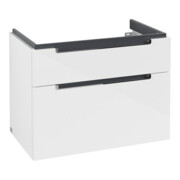 V&B Subway 2.0 Meuble sous lavabo 78,7x59x44,9cm, chrome, blanc brillant-3