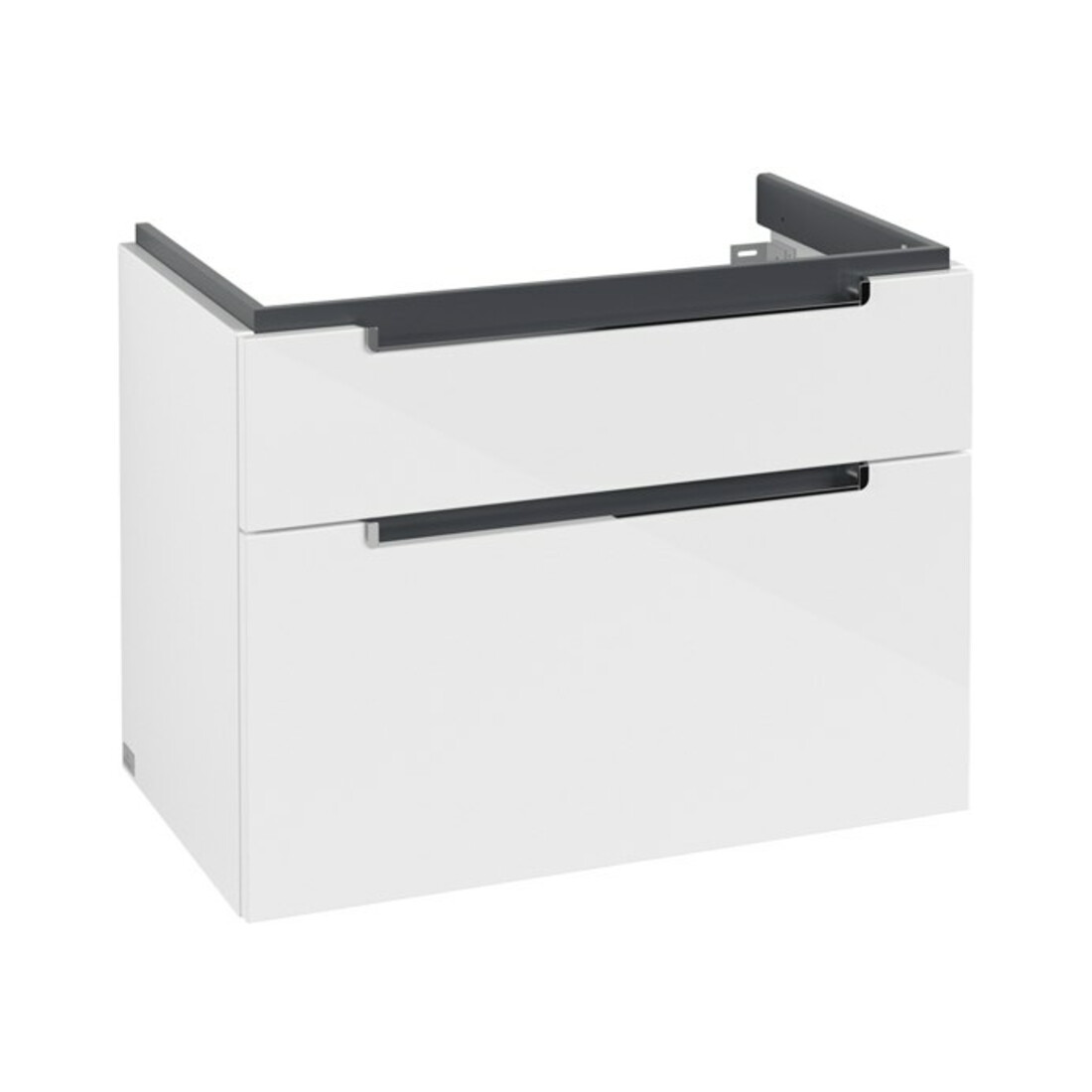 V&B Subway 2.0 Meuble sous lavabo 78,7x59x44,9cm, chrome, blanc brillant