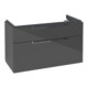 V&B Subway 2.0 Meuble sous lavabo 98,7x59x44,9 cm, poignée chrome, gris brillant-3