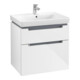 V&B Subway 2.0 Sous-meuble lavabo 63,7x59x45,4 cm, chrome brossé, blanc brillant-3