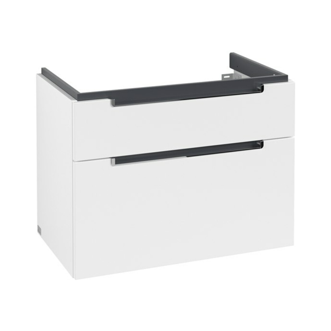 V&B Subway 2.0 Sous-meuble lavabo 78,7x59x44,9 cm, poignée chrome, blanc mat