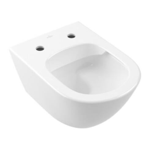 V&B Subway 2.0 WC mural, cuvette suspendue, chasse D-Flush, sortie horizontale, sans rebord, blanc C-plus