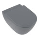 V&B Subway 2.0 WC suspendu, cuvette profonde 37x56 cm, D-Flush, sans rebord, graphite C-plus-1