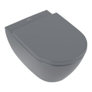 V&B Subway 2.0 WC suspendu, cuvette profonde 37x56 cm, D-Flush, sans rebord, graphite C-plus