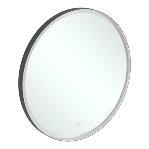 V&B Subway 3.0 A-Ra Miroir rond 71,2x71,2x4,5 cm noir mat/we ma
