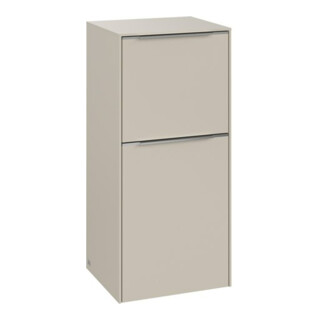 V&B Subway 3.0 Armoire latérale 40x86x36,2 cm, porte R/Gr alu brillant, gris cachemire