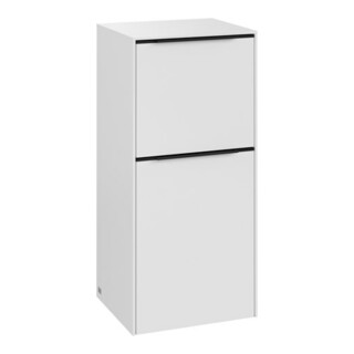 V&B Subway 3.0 Armoire Latérale 40x86x36,2cm, Porte R/Gr bleu volcan, Corps blanc