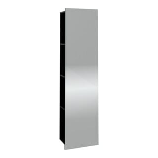 V&B Subway 3.0 Étagère Miroir 45x170x30cm, avec rangement gauche, noir volcan