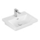V&B Subway 3.0 Lavabo 55x44 cm, carré, avec 1 trou robinet/avec trop-plein, blanc-3